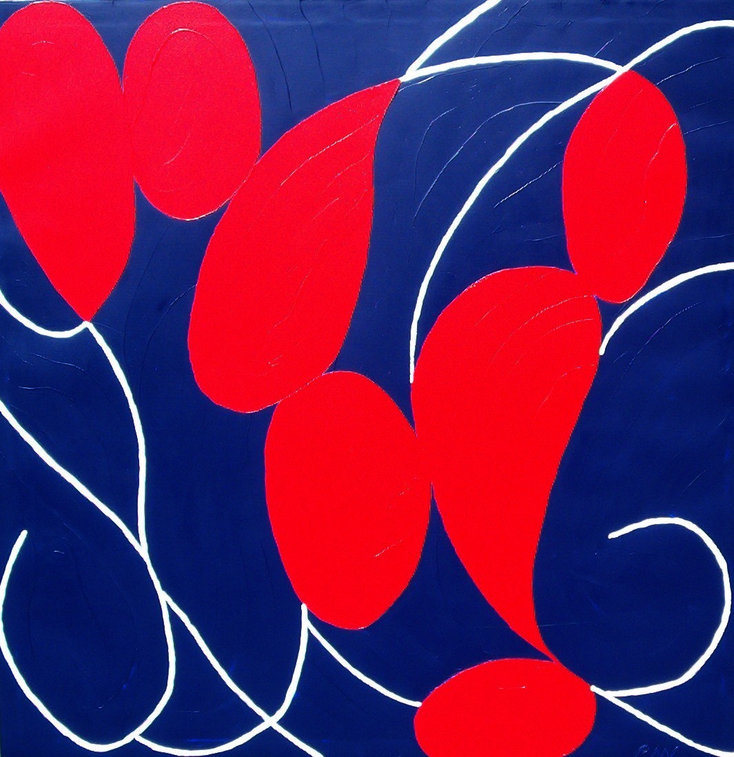 RED FLOWERS 48X48